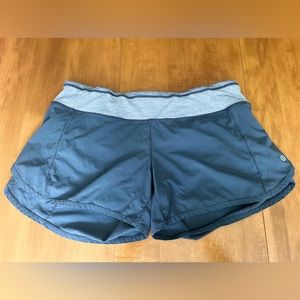 Lululemon Shorts, Medium Grey w Light Grey Band, Size 10, really good condition